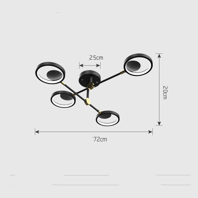 Modern Molecular Glass LED Ceiling Light, 4, 6 or 8 Lights