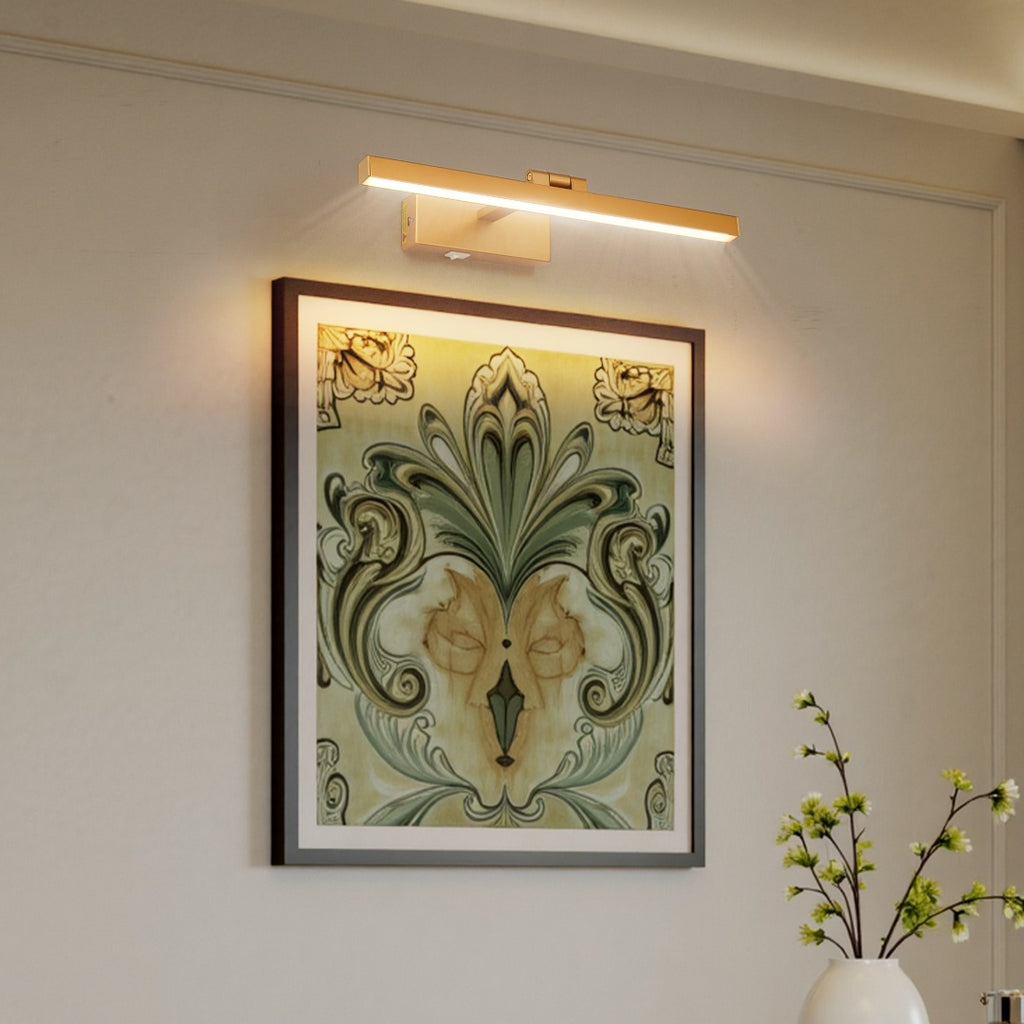 16inch Gold Bathroom Light Fixtures Over Mirror Modern Dimmable LED Va