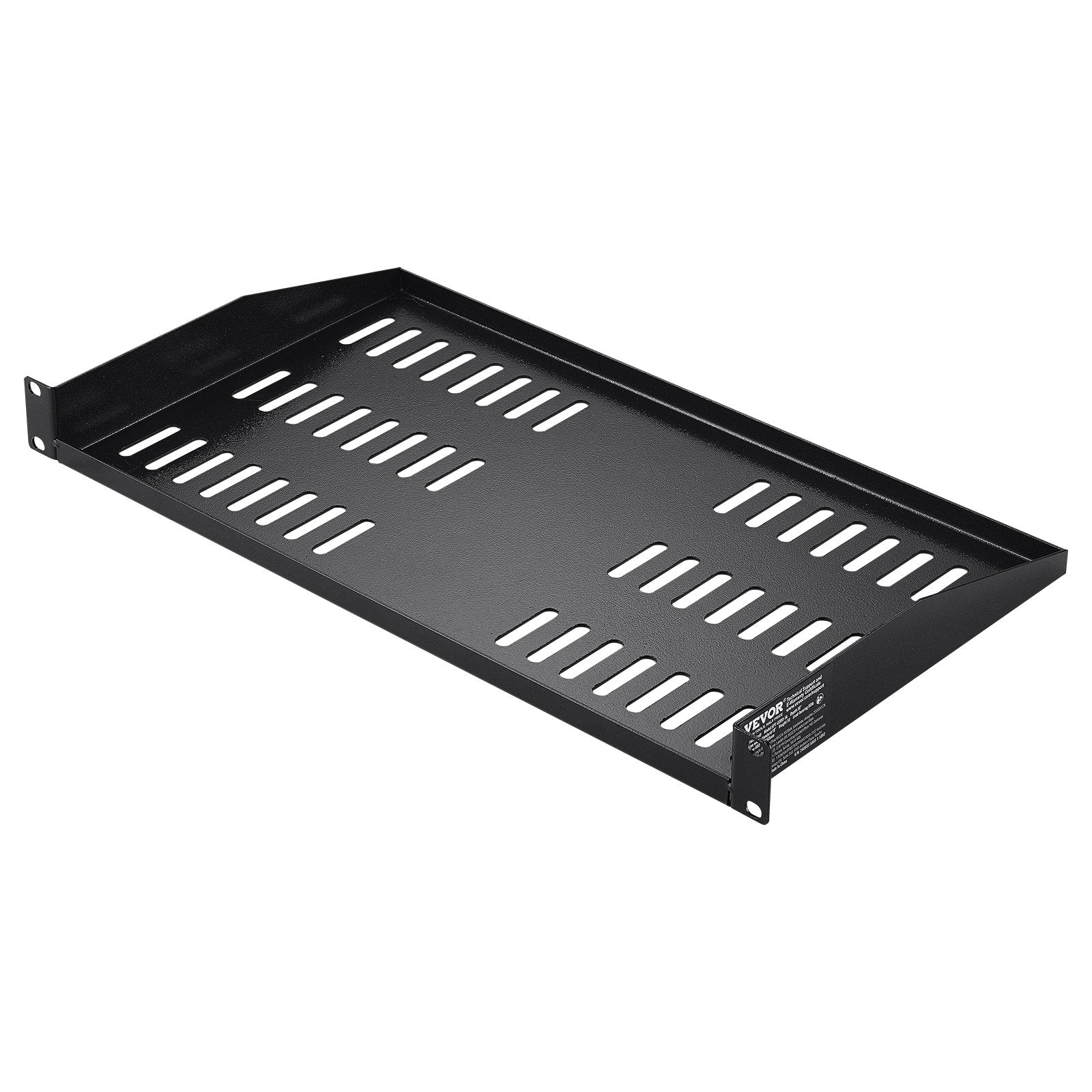 VEVOR 2PCS 1U Server Rack Shelf Depth Vented Rack Mount Shelf Tray