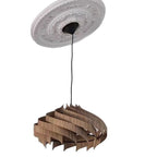 Retro Spiral Chandelier, Walnut-Tone or Cotton White