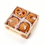 Cookie Shape Scented Candle Set 4PCS Coffee & Milk Aroma For Home Deco