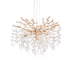 Gold Crystal Tree Branch Chandelier, Modern Luxury Pendant Light Fixture