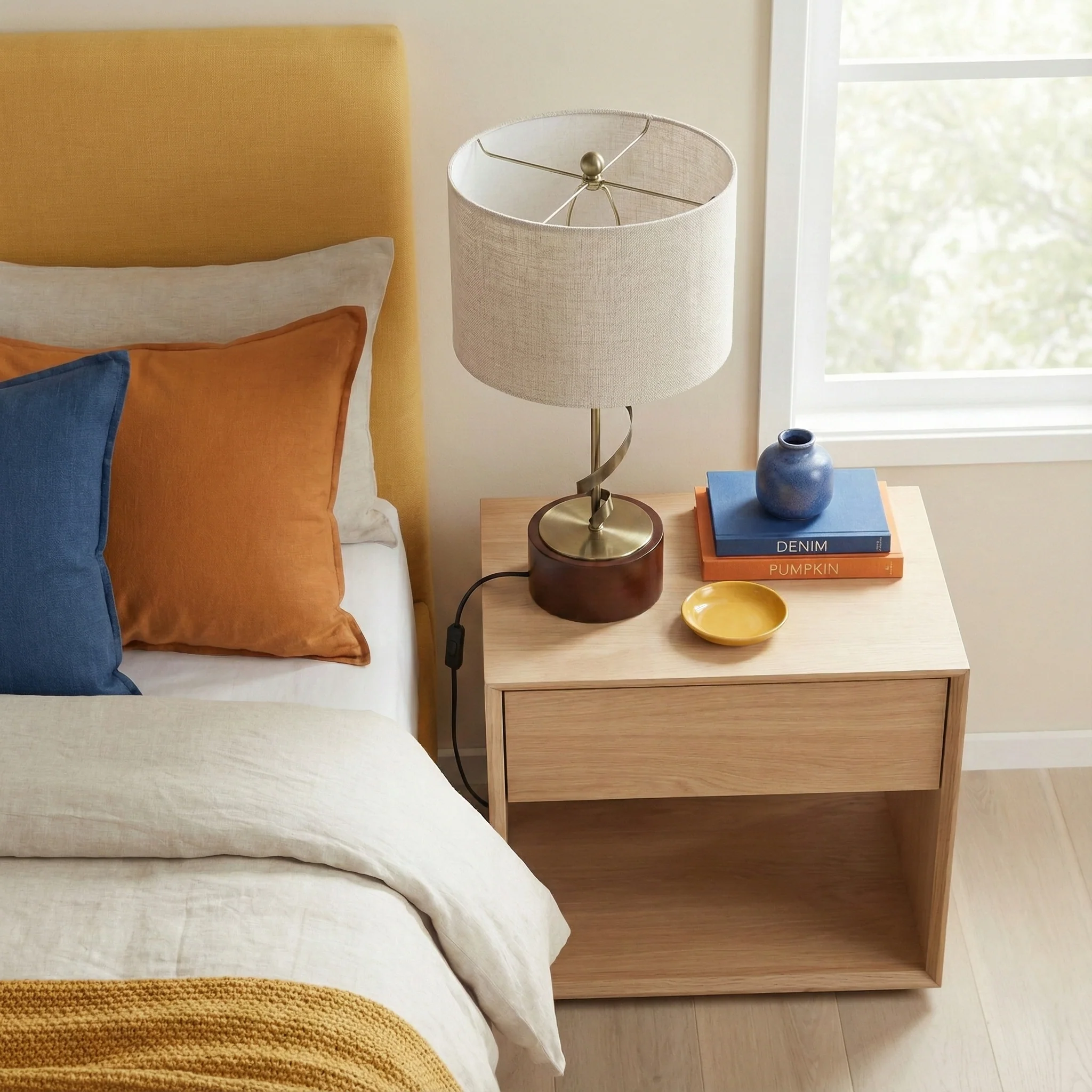 Bedside Bedroom Nightstand Desk Lamp Bedroom Study Lamps Solid Wood Cr