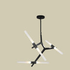 Modern Black Iron Branch Chandelier, 6 to 18 Lights