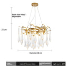 Modern Round Aluminum Chandelier, 23.6 or 31.5 In. Diameter