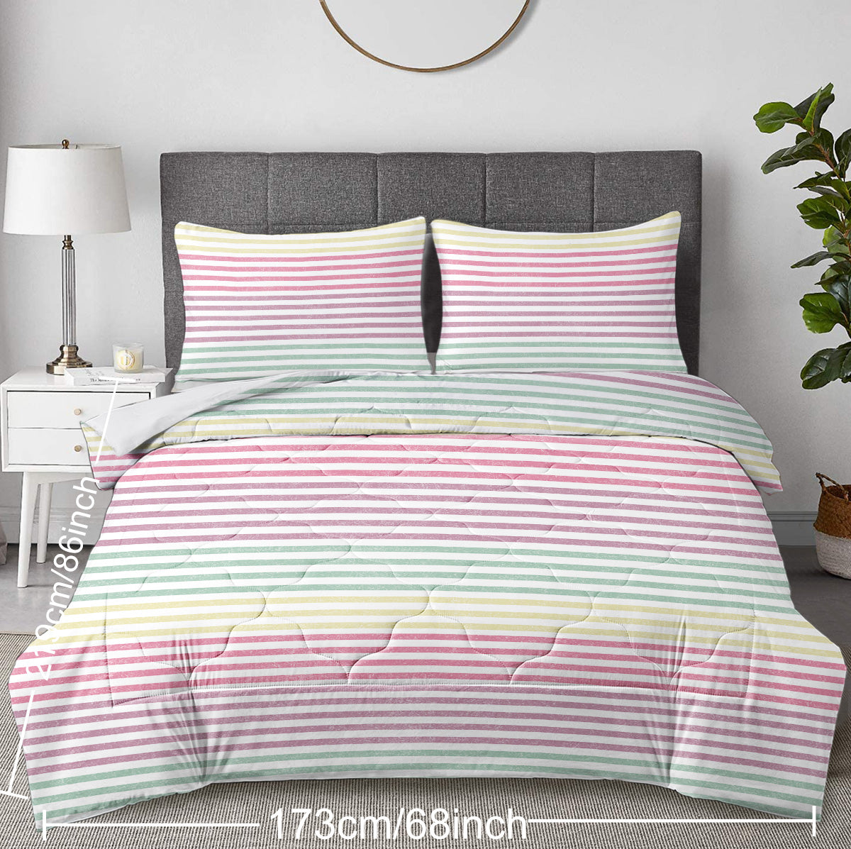 Striped Comforter Set Full Size