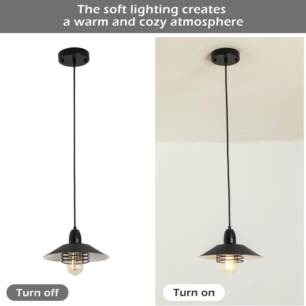 Farmhouse Vintage Pendant Light Black Fixture Pendant Lights With Spri