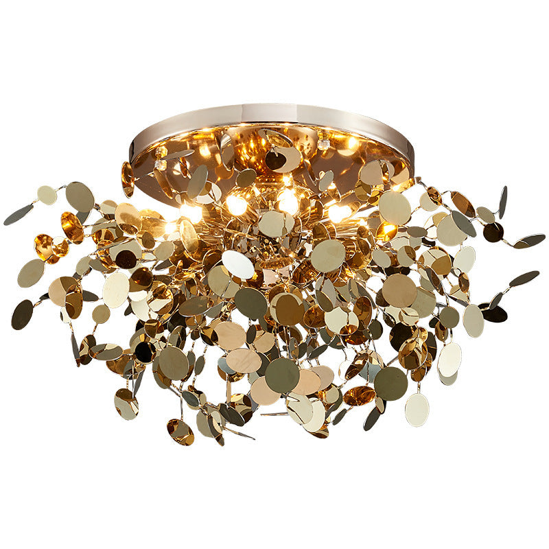 8-Light Stainless Steel Branch Chandelier, 15 in. or 20 in.