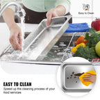 6 Pack Steam Table Pans 20.9 X 12.8 X 2.6 Inch Deep Steam Table Pan Fu