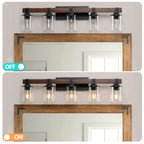 35 Rustic 5-Light Vanity Light