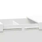 White Coffee Table with Hidden Storage, 39 in