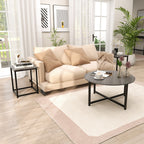 3-Piece Coffee and End Table Set, Round and Square