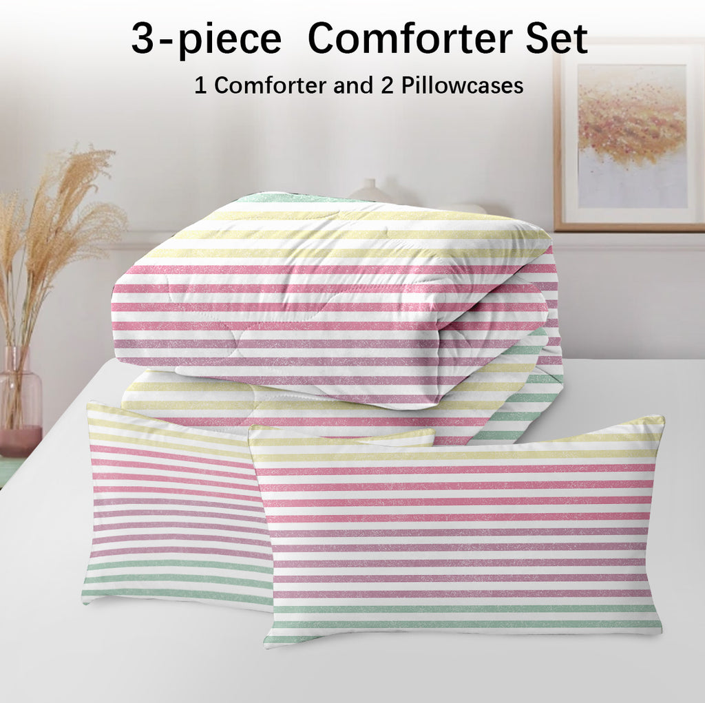 Striped Comforter Set Full Size