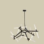 Modern Black Iron Branch Chandelier, 6 to 18 Lights