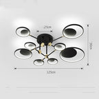 Modern Molecular Glass LED Ceiling Light, 4, 6 or 8 Lights