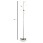 Modern 3-Globe Tree Floor Lamp, Slim Standing Lamp for Living Room