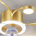 Smart LED Ceiling Fan Light with Remote, 21 or 39 in., Black or Gold