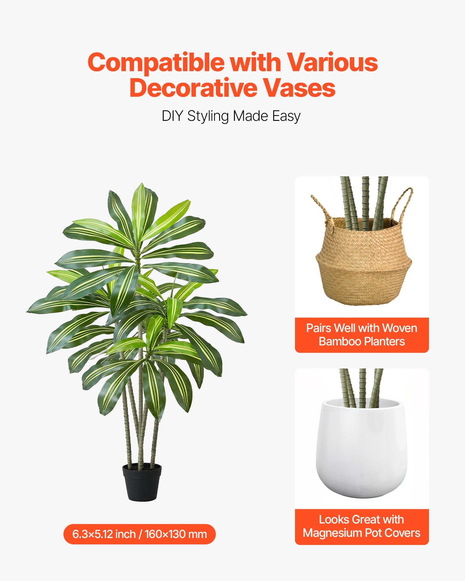 Artificial Dracaena Tree 5 Ft
