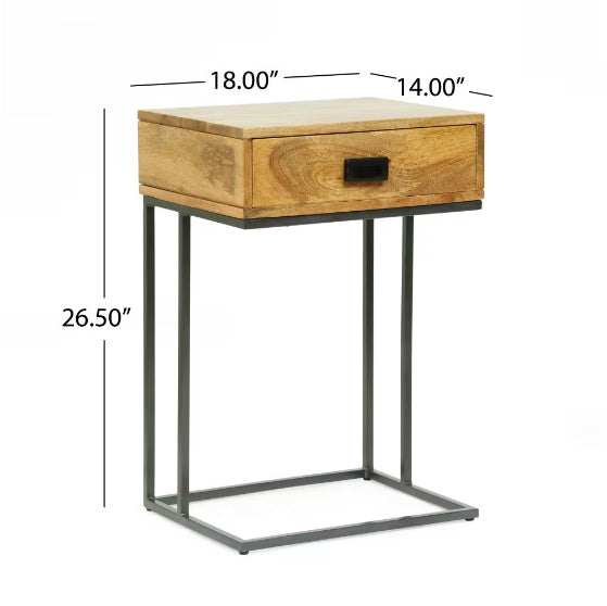 Modern C-Shaped Side Table | 2-Layer Structure