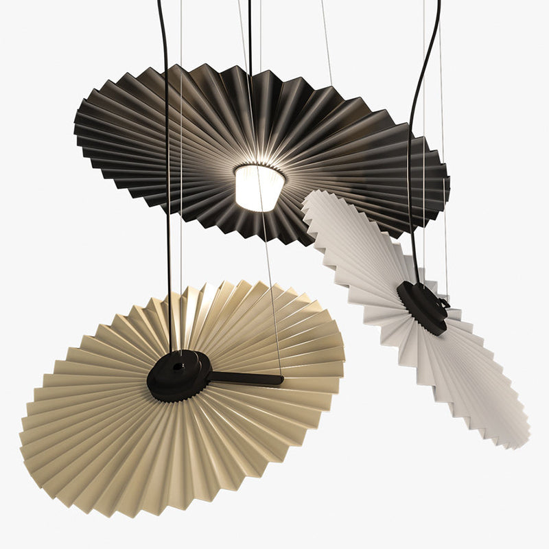 Modern Iron Pendant Light, LED, 14, 16, or 20 in