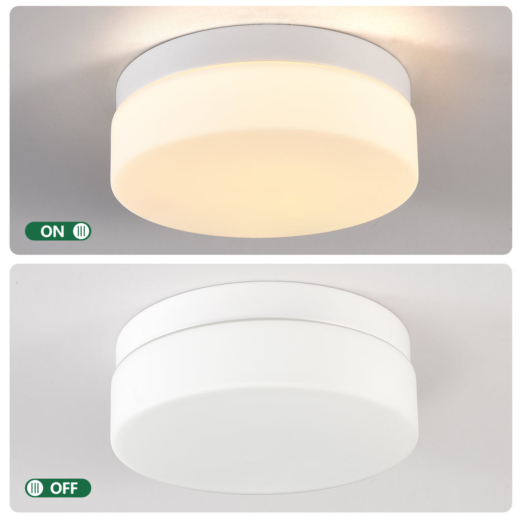 Round LED Flush Mount Ceiling Light, 3 Color Modes, Energy-Saving 24W