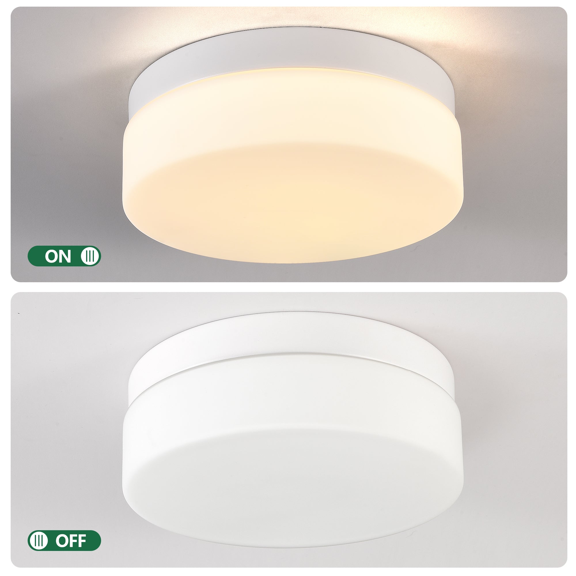 Round LED Flush Mount Ceiling Light, 3 Color Modes, Energy-Saving 24W