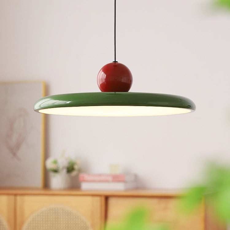 Flying Saucer LED Pendant Light, Retro Disc, Adjustable Drop