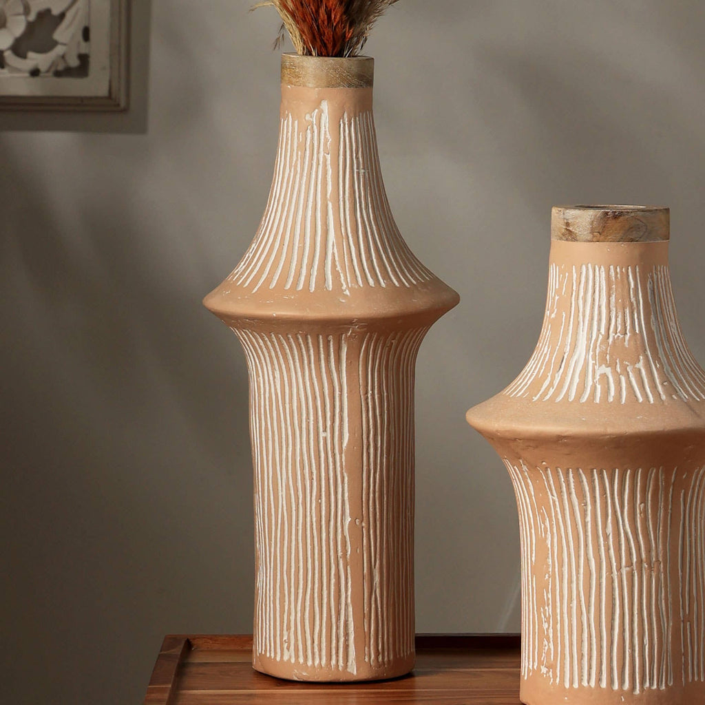 Handcrafted Eco-Mix Tall Decorative Flower Vase -Sustainable & Stylish
