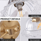 24 Inch 3-Light Vintage Bathroom Wall Sconce - Elegant Golden Metal An