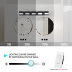 Modern Bathroom Vanity Lighting 5-Light LED Vanity Lights Over Mirror