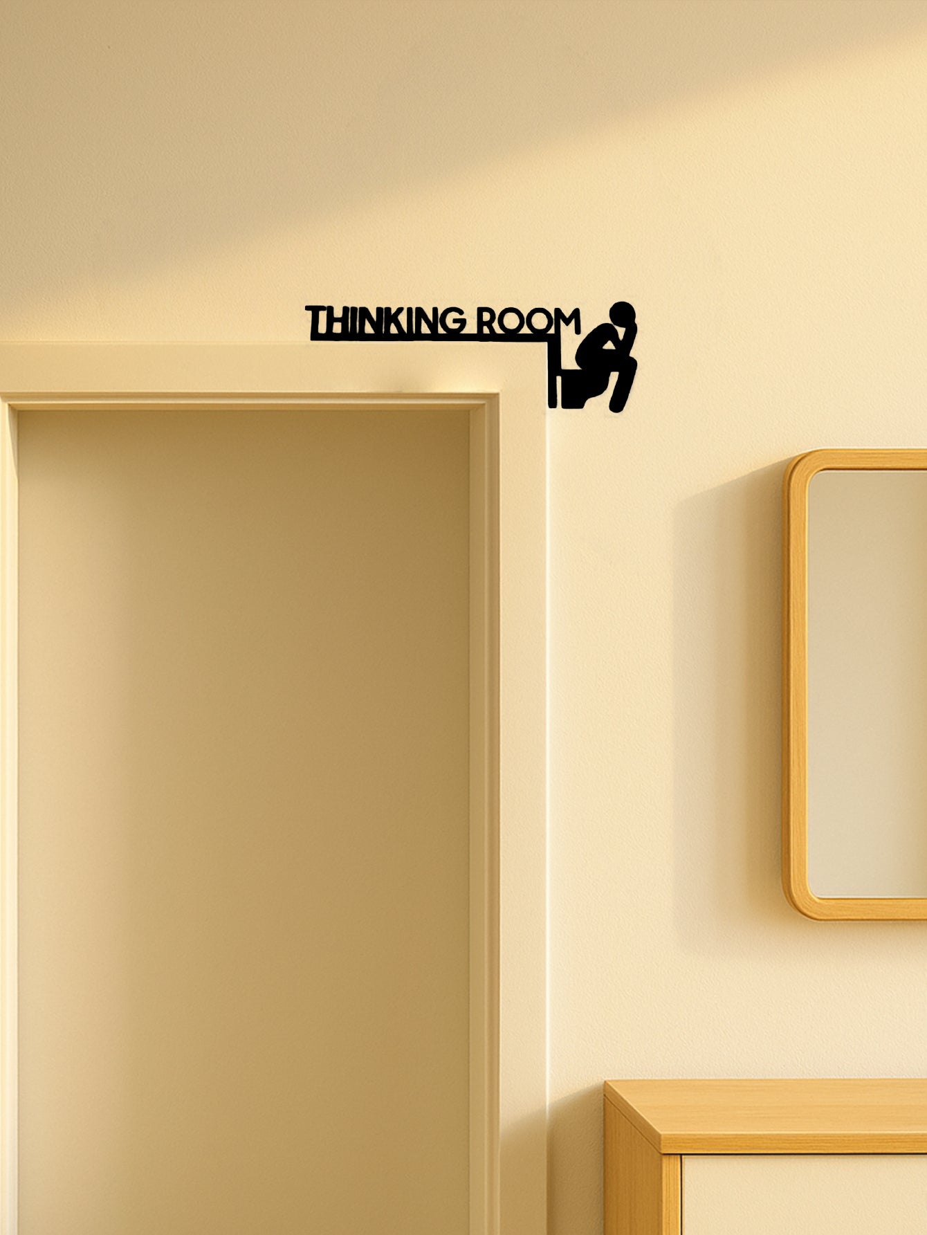 1pc Modern Metal Toilet Door Sign