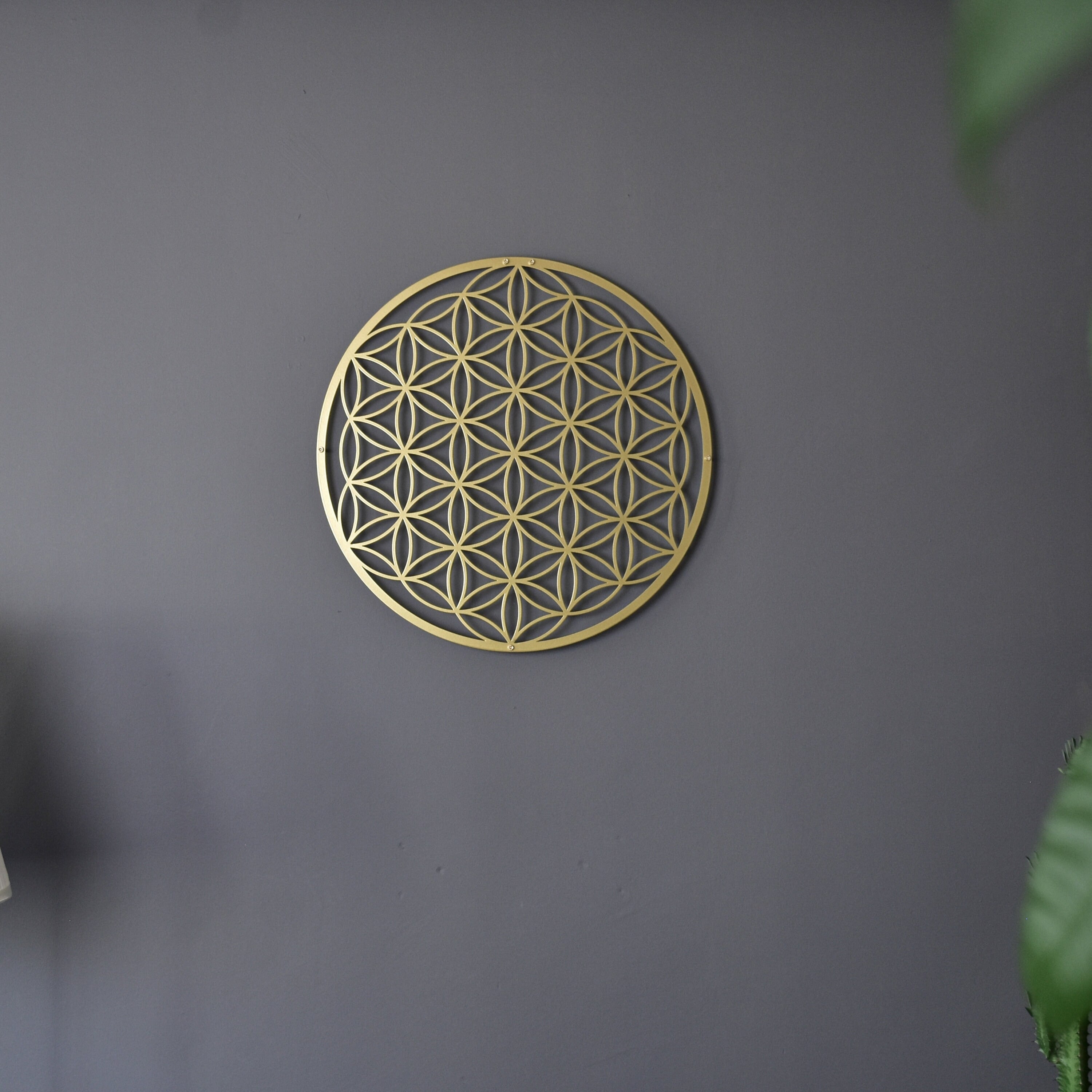 Zen Lotus Metal Wall Art Boho Chic Floral Hanging For Living Room Bedr