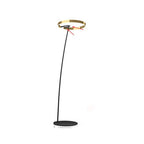 Arc Floor Lamp with LED Ring Head, Cantilever Design
