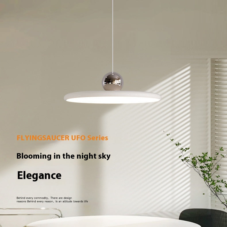 Flying Saucer LED Pendant Light, Retro Disc, Adjustable Drop