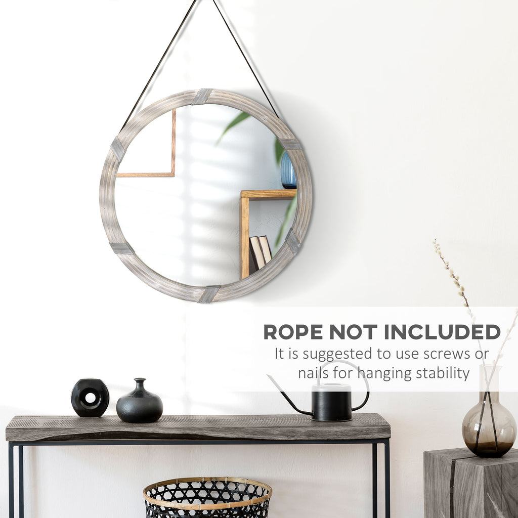 30.75" Wood Wall Mirror