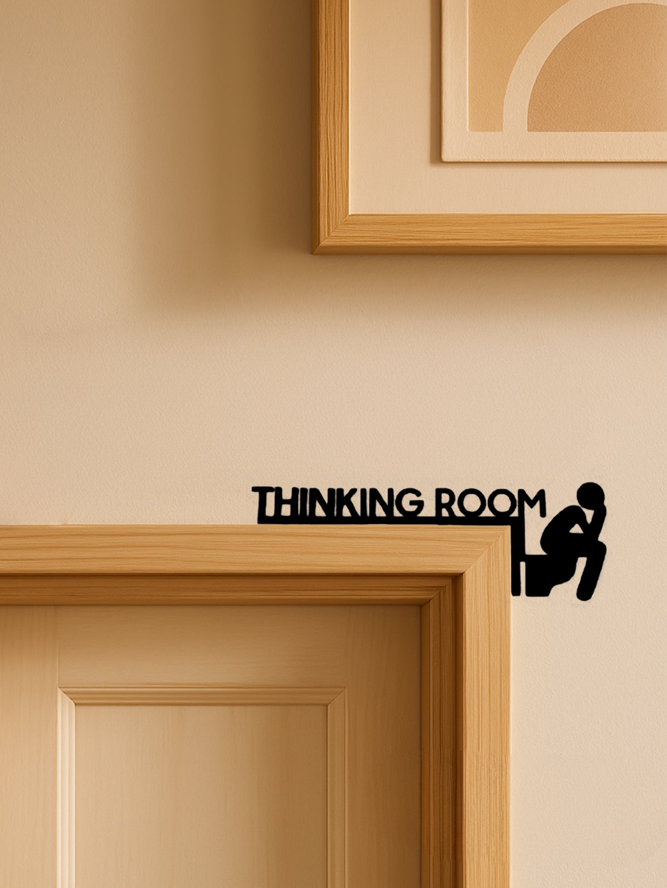 1pc Modern Metal Toilet Door Sign