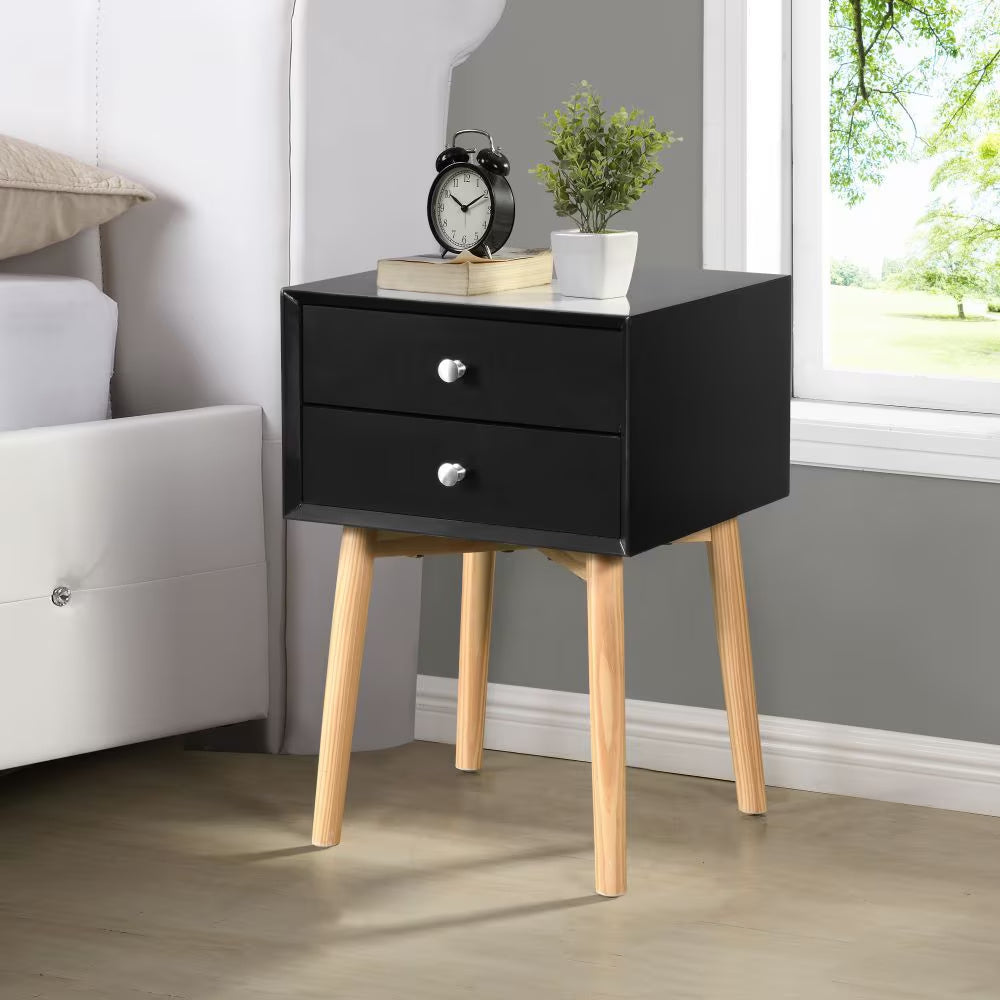 Mid-Century Side Table |  2 Drawers
