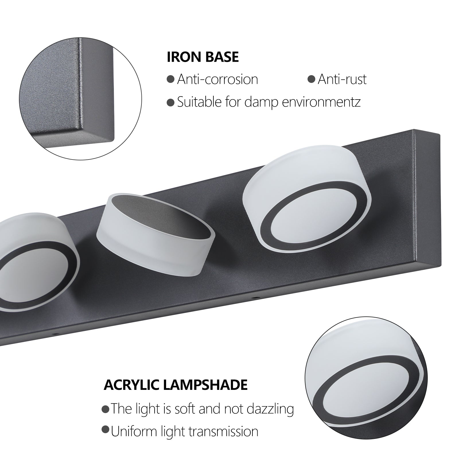29in Modern 4-Light LED Vanity Light