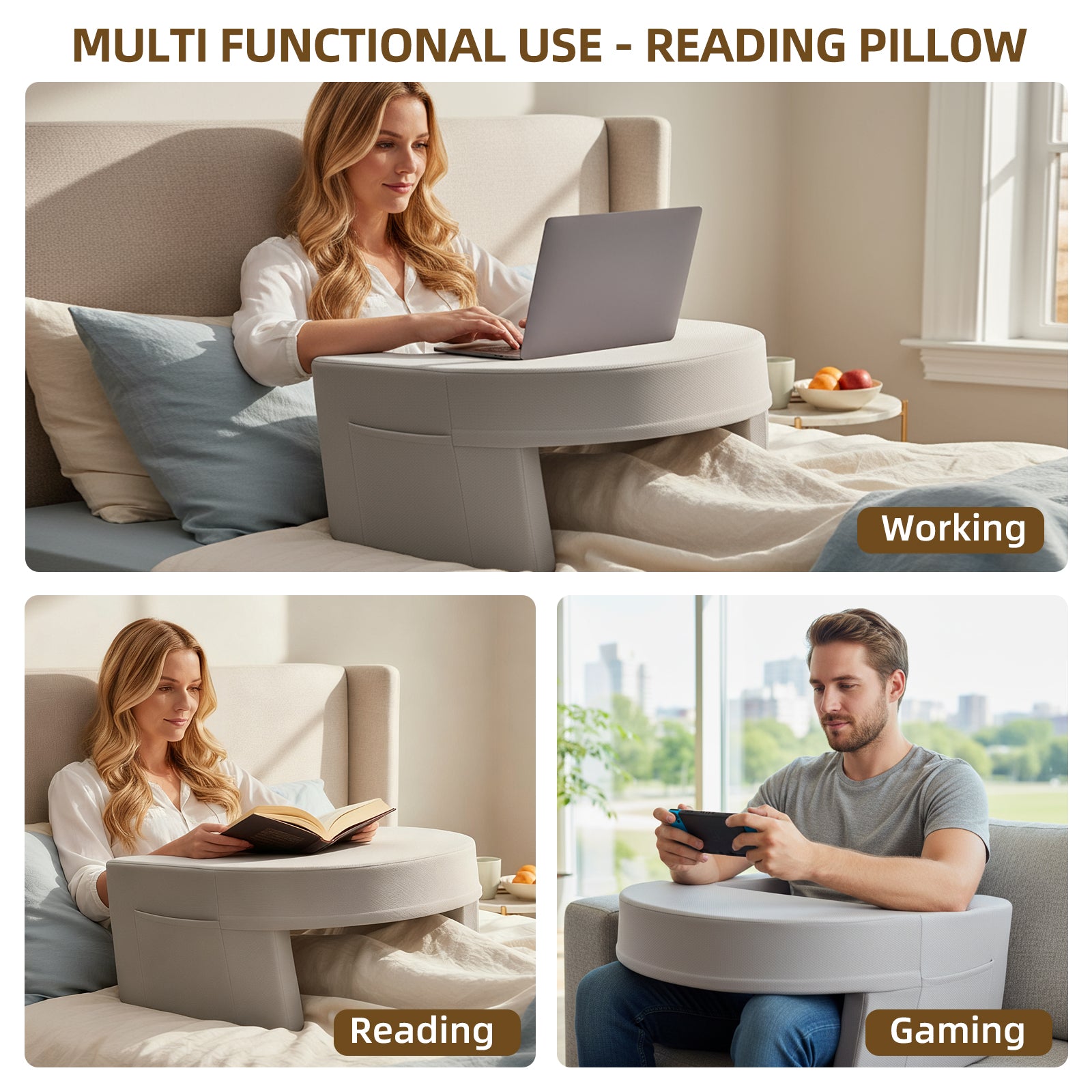 Stable Support Reading Pillow