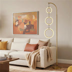 Modern 3-Circle LED Floor Lamp, Dimmable, 3 Color Temperatures