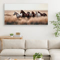 Cozy Country Rustic Horses Wall Art Decor Western Farm Equine Canvas P