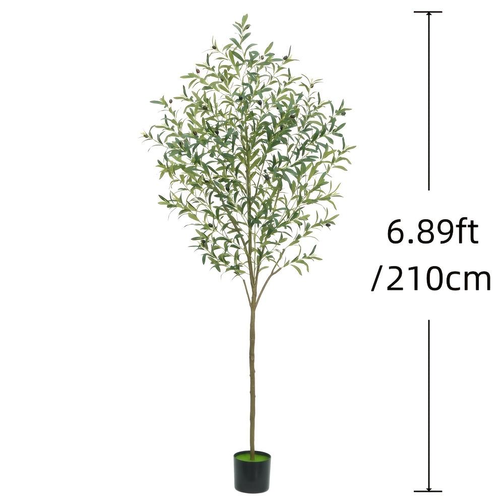 Artificial Olive Tree, Faux Potted Silk Floor Plant, Tall Indoor Tree