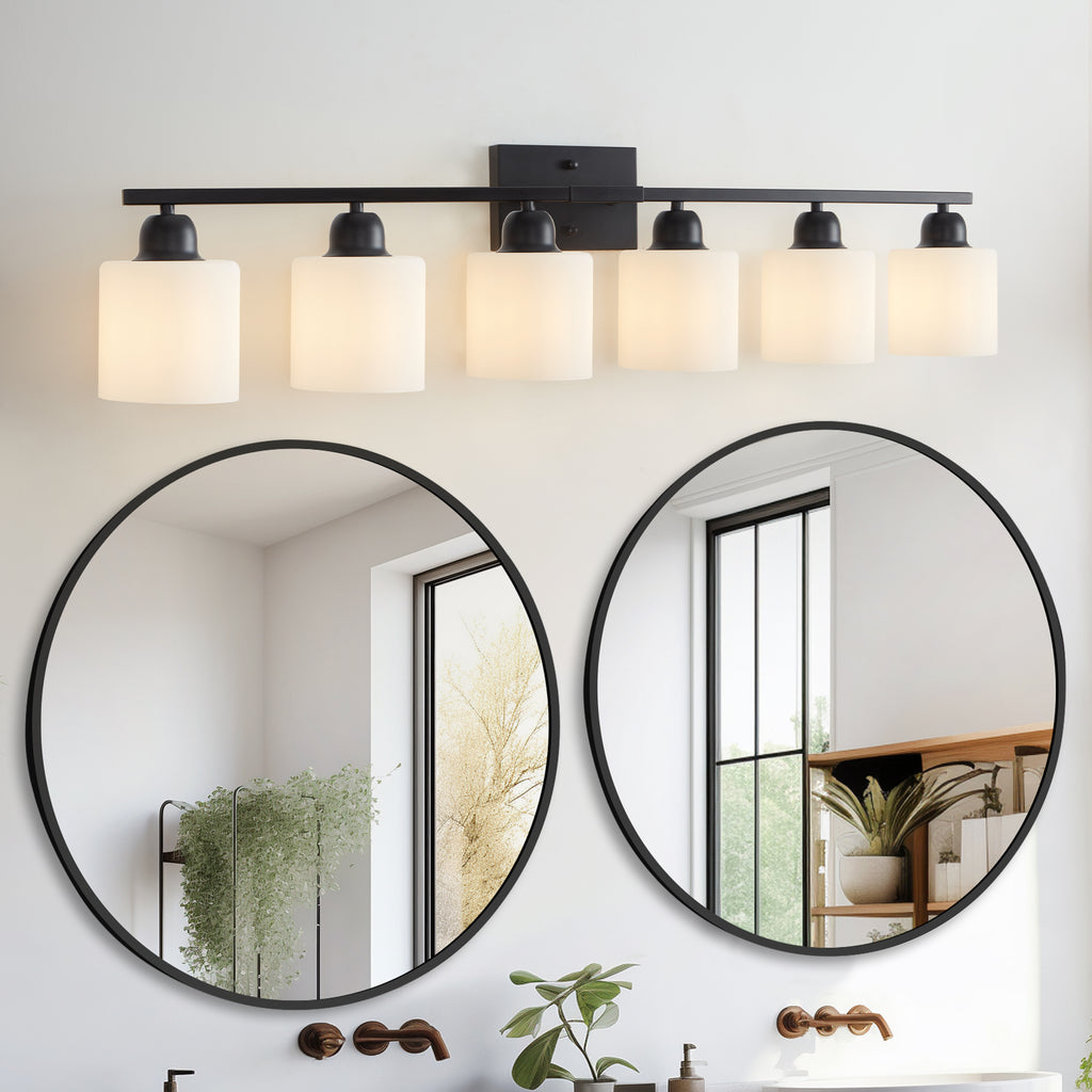 6-Light Black Vanity Lights