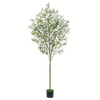 Artificial Olive Tree, Faux Potted Silk Floor Plant, Tall Indoor Tree