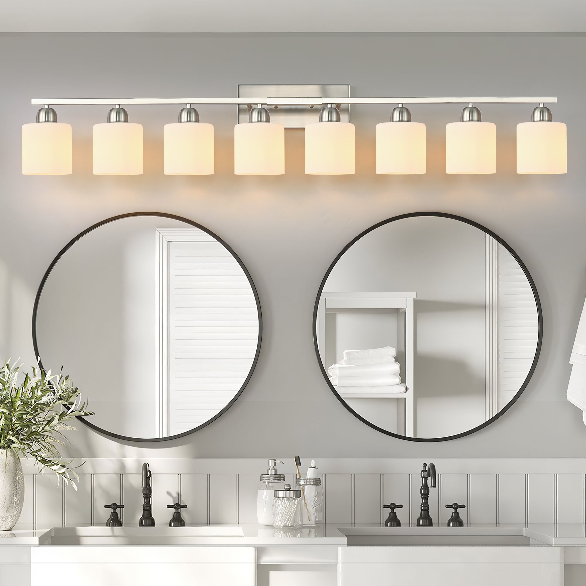 8-Light Bathroom Light Fixtures