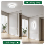 Gold Slim LED Flush Mount Ceiling Light, 12 in. Low-Profile Fixture