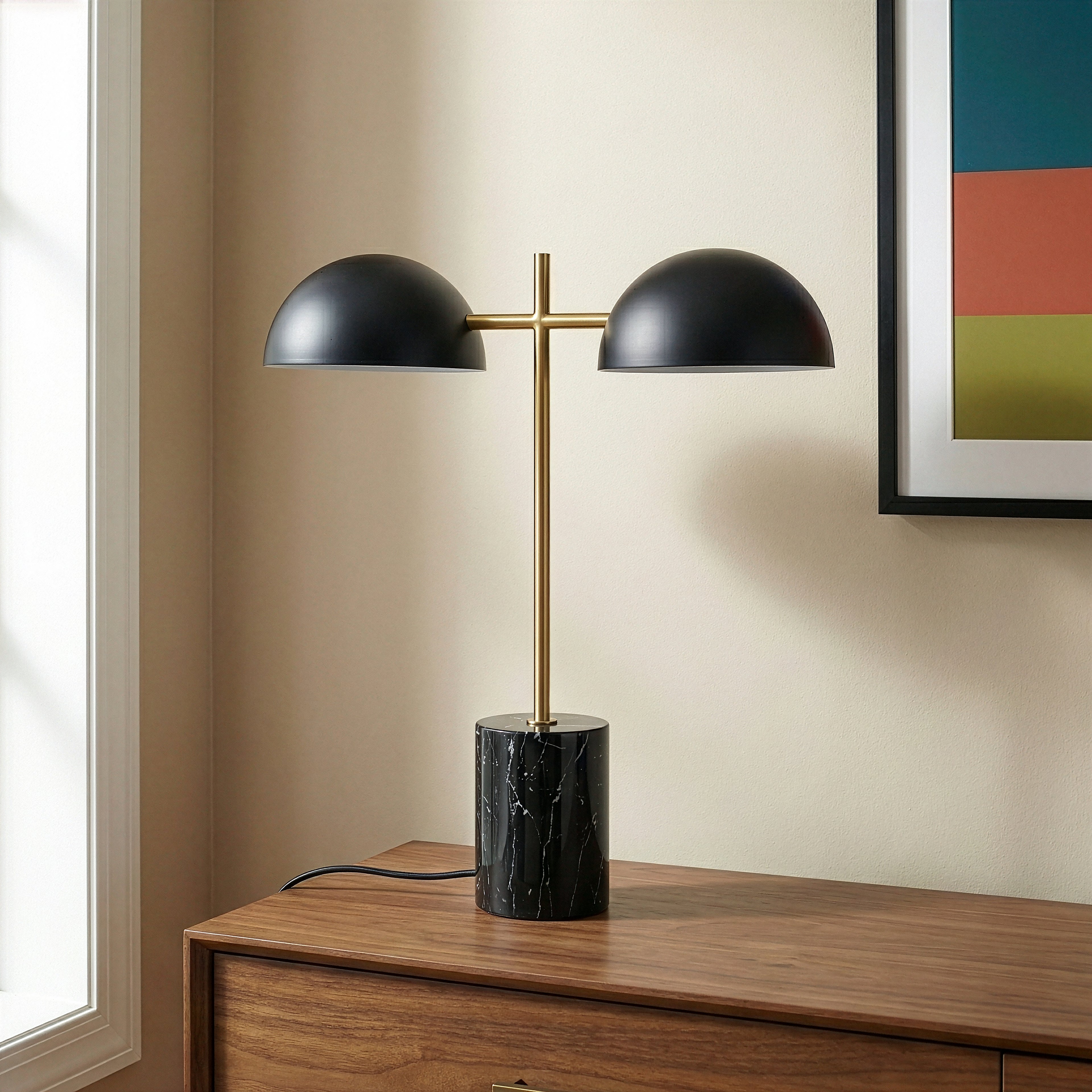 Black Table Lamp With On Off Switch