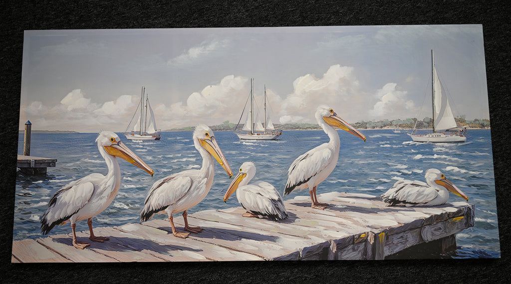 Beach Wall Art - Large Blue Ocean Seagull Canvas Pictures For Living R