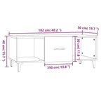 Modern White Coffee Table, 40 in