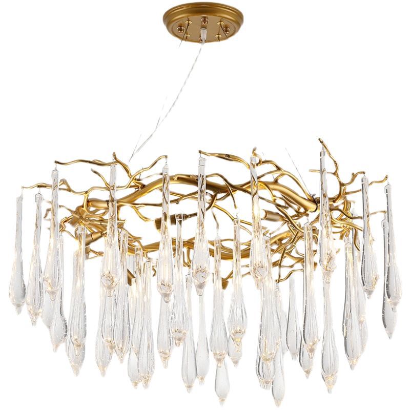 Modern Round Aluminum Chandelier, 23.6 or 31.5 In. Diameter
